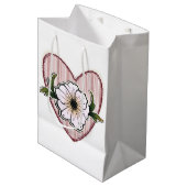 Sac Cadeau Moyen Peony Heart (Devant Angle)