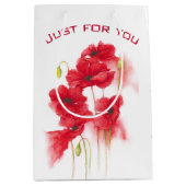 Sac Cadeau Moyen Pépites rouges aquarelle (Devant)