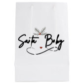 Sac Cadeau Moyen Père Noël Baby - Flirty Holiday Script (Dos)