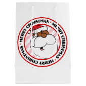 Sac Cadeau Moyen Père Noël noir (Dos)