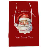 Sac Cadeau Moyen Père Noël Personnalisé Red Kids Noël (Devant)