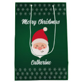 Sac Cadeau Moyen Père Noël saisonnier moderne Joyeux Noël (Dos)