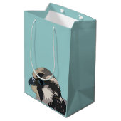 Sac Cadeau Moyen Peregrine Falcon Oiseau Art (Dos Angle)