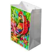 Sac Cadeau Moyen perroquet coloré (Dos Angle)