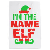 Sac Cadeau Moyen Personalized Christmas Elf (Dos)