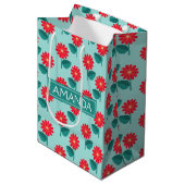 Sac Cadeau Moyen Personalized Daisy Pattern Gift Bag (Devant Angle)