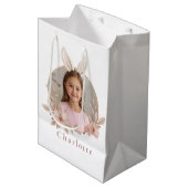 Sac Cadeau Moyen Personalized Easter Bunny Photo Gift Bag (Devant Angle)