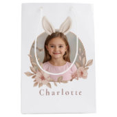Sac Cadeau Moyen Personalized Easter Bunny Photo Gift Bag (Devant)