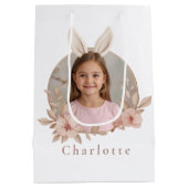 Sac Cadeau Moyen Personalized Easter Bunny Photo Gift Bag (Dos)