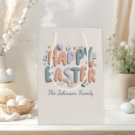 Sac Cadeau Moyen Personalized Happy Easter Gift Bag