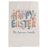 Sac Cadeau Moyen Personalized Happy Easter Gift Bag (Dos)