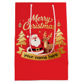 Sac Cadeau Moyen Personalized Merry Christmas Gift Bag  (Dos)