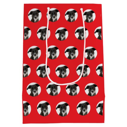 Sac Cadeau Moyen Personalized Pet Pattern (Dos)