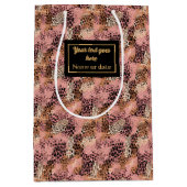 Sac Cadeau Moyen Personalized pink leopard skin luxury gift wrap (Devant)