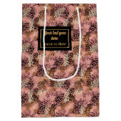 Sac Cadeau Moyen Personalized pink leopard skin luxury gift wrap (Dos)