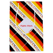 Sac Cadeau Moyen Personalized Red Name Germany Flag Tiled (Devant)
