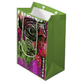 Sac Cadeau Moyen Personalized Vibrant Abstract Mixed Media Art (Devant Angle)