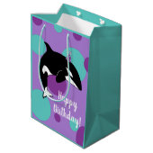 Sac Cadeau Moyen Personnalisable Orca Killer Whale Anniversaire (Dos Angle)