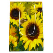 Sac Cadeau Moyen Personnalisation des tournesols (Dos)