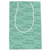 Sac Cadeau Moyen Personnalisé Elégant Joyeux Motif d'anniversaire b (Devant)