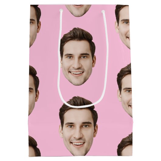 Sac Cadeau Moyen Personnalisé Visage Personnalisé Anniversaire Soir (Dos)