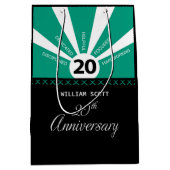 Sac Cadeau Moyen Personnaliser, 20e anniversaire d'employé d'entrep (Devant)