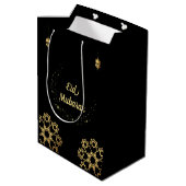Sac Cadeau Moyen Personnaliser d'or d'Eid Mubarak (Dos Angle)