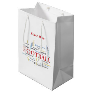 Sac Cadeau Moyen Personnaliser, Football Coach Merci en mots