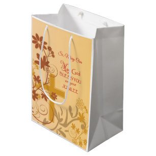 Sac Cadeau Moyen Personnaliser, Jubilee Anniversaire Nun Cross, Fil