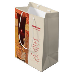 Sac Cadeau Moyen Personnaliser, RCIA Félicitations, Catholique, Rou