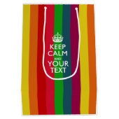 Sac Cadeau Moyen Personnalized KEEP CALM AND Your Creative Text (Dos)
