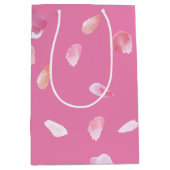 Sac Cadeau Moyen Pétales roses (Devant)