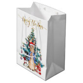 Sac Cadeau Moyen Peter le lapin célèbre Noël (Devant Angle)