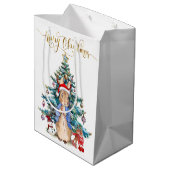 Sac Cadeau Moyen Peter le lapin célèbre Noël (Dos Angle)