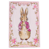 Sac Cadeau Moyen Peter le lapin rose (Devant)