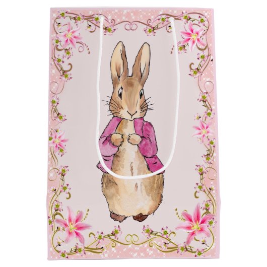 Sac Cadeau Moyen Peter le lapin rose (Dos)