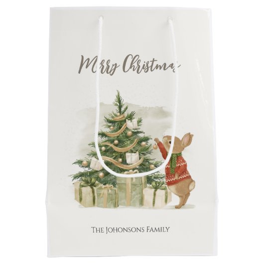 Sac Cadeau Moyen Peter Rabbit arbre de Noël (Dos)