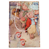 Sac Cadeau Moyen Peter Rabbit (porcelets) Papier de tissus (Devant)