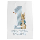 Sac Cadeau Moyen Peter Rabbit | Premier anniversaire du bébé (Dos)