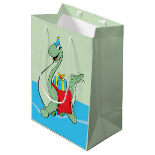 Sac Cadeau Moyen Petit, Anniversaire Dinosaur