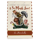 Sac Cadeau Moyen Petit Escargot Festif Joyeux Champignons magiques (Devant)