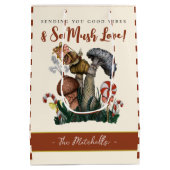 Sac Cadeau Moyen Petit Escargot Festif Joyeux Champignons magiques (Dos)