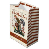 Sac Cadeau Moyen Petit Escargot Festif Joyeux Champignons magiques (Dos Angle)