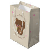 Sac Cadeau Moyen Petit Ours doux (Devant Angle)