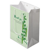 Sac Cadeau Moyen Petit pois doux merci (Devant Angle)