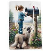 Sac Cadeau Moyen Petite Fille Envoyer Une Enveloppe (Devant)