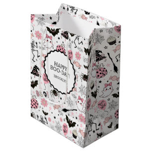 Sac Cadeau Moyen Petite Fille Rose Halloween Anniversaire