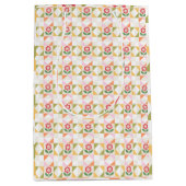 Sac Cadeau Moyen Petite fleur rouge bloc de patchwork (Devant)