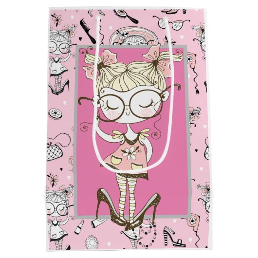 Sac Cadeau Moyen Petite Miss Boss Girl (Dos)