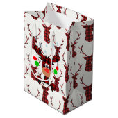 Sac Cadeau Moyen Petite Moose Rouge (Devant Angle)